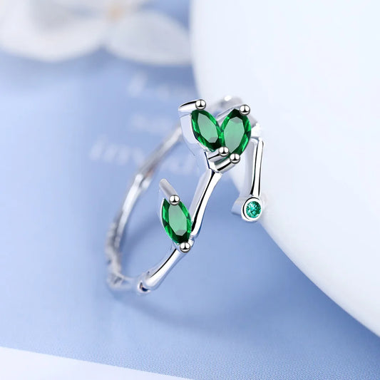 Green Leaf Rings