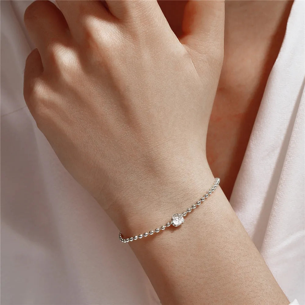 Couple Geometric Single Row Bracelet